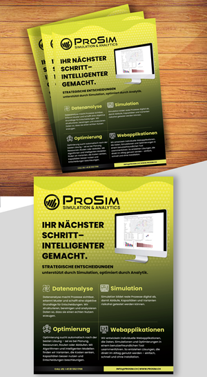 Flyer Design by Talha Ahmad for ProSim GmbH | Design: #37096753