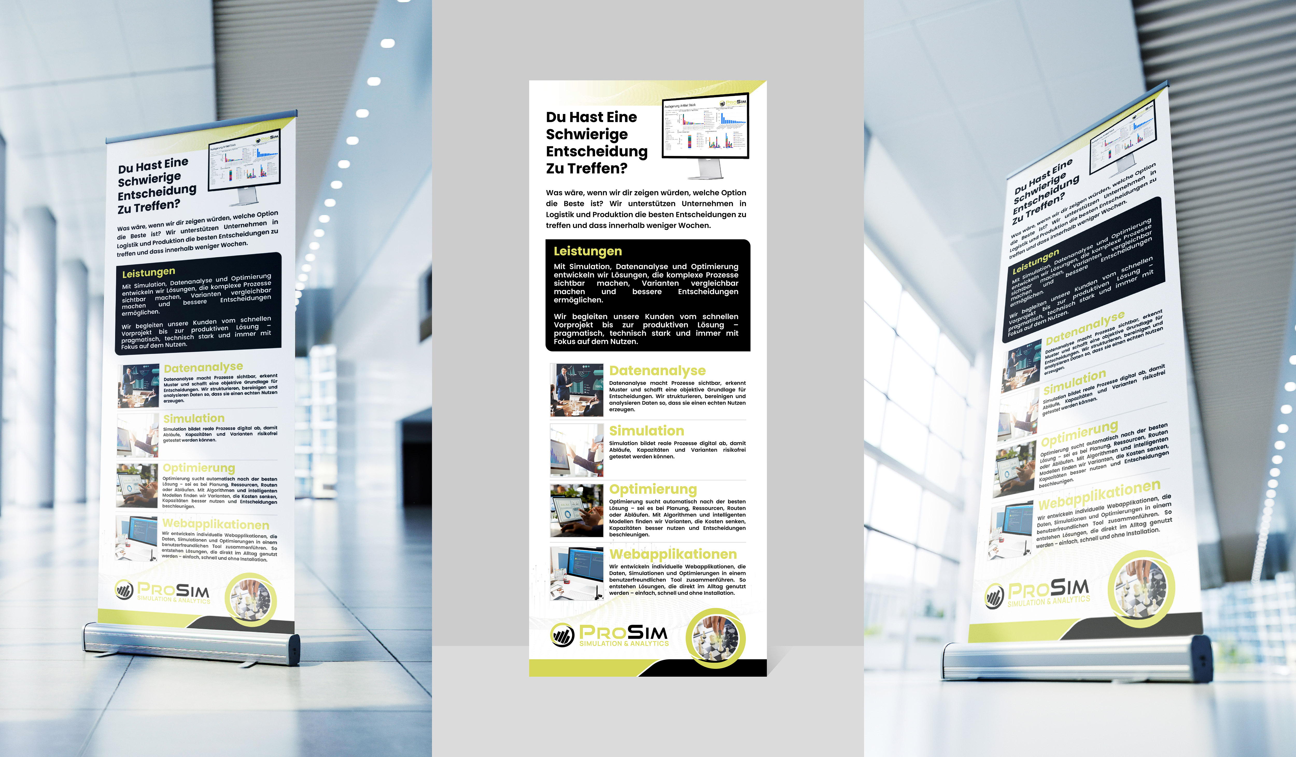 Flyer Design by 3Guys for ProSim GmbH | Design #37093894