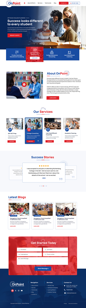 Web Design by Blue Sparrow for Onpoint Prep | Design: #37116856