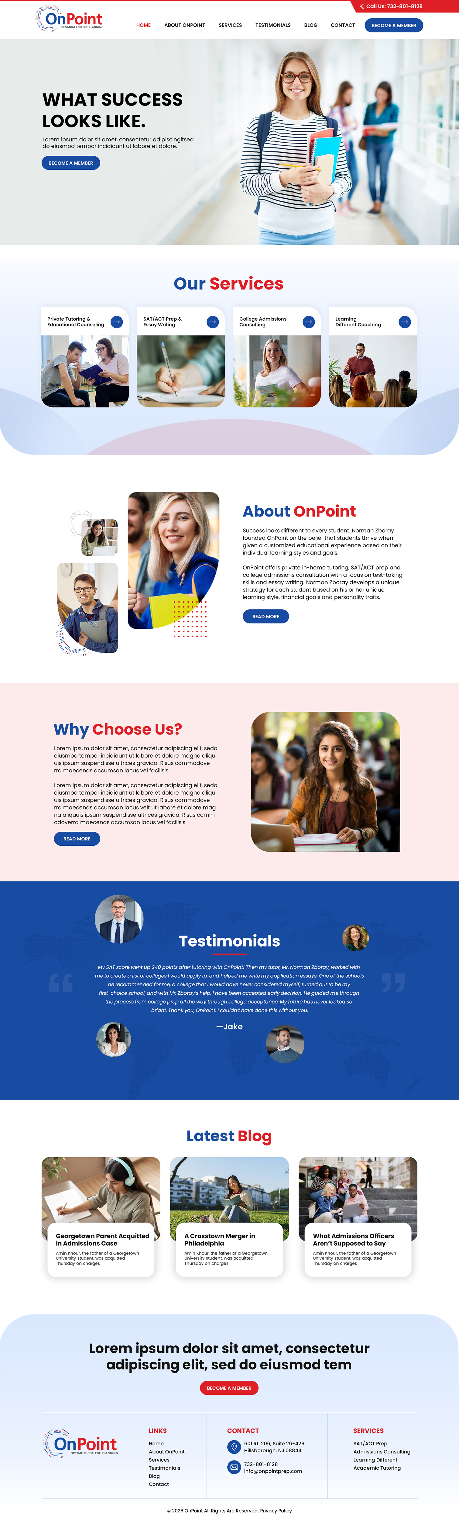 Web Design by MAHABA for Onpoint Prep | Design #37118535