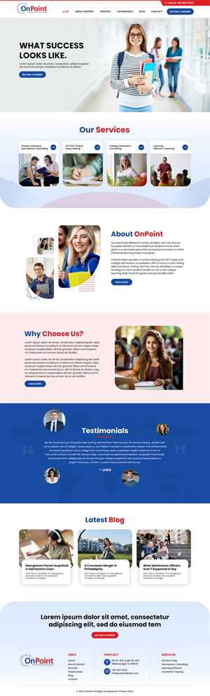 Web Design by MAHABA for Onpoint Prep | Design: #37118535