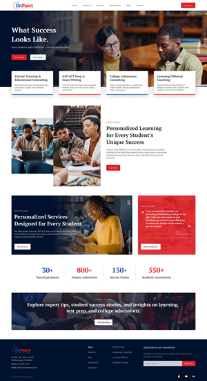 Web Design by Arindam for Onpoint Prep | Design: #37135335