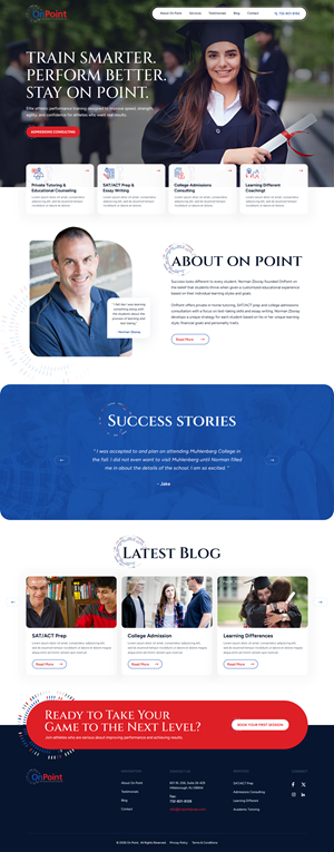 Web Design by Bhavik P. for Onpoint Prep | Design: #37159036