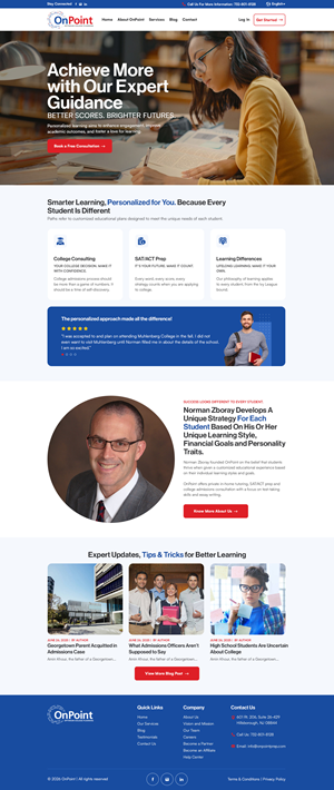 Web Design by IDesign1606 for Onpoint Prep | Design: #37126785