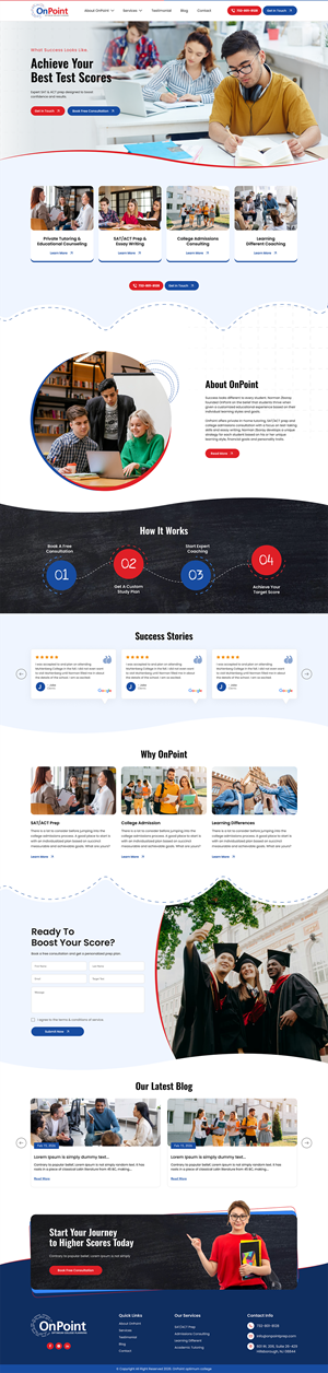 Web Design by IDesign1606 for Onpoint Prep | Design: #37126786