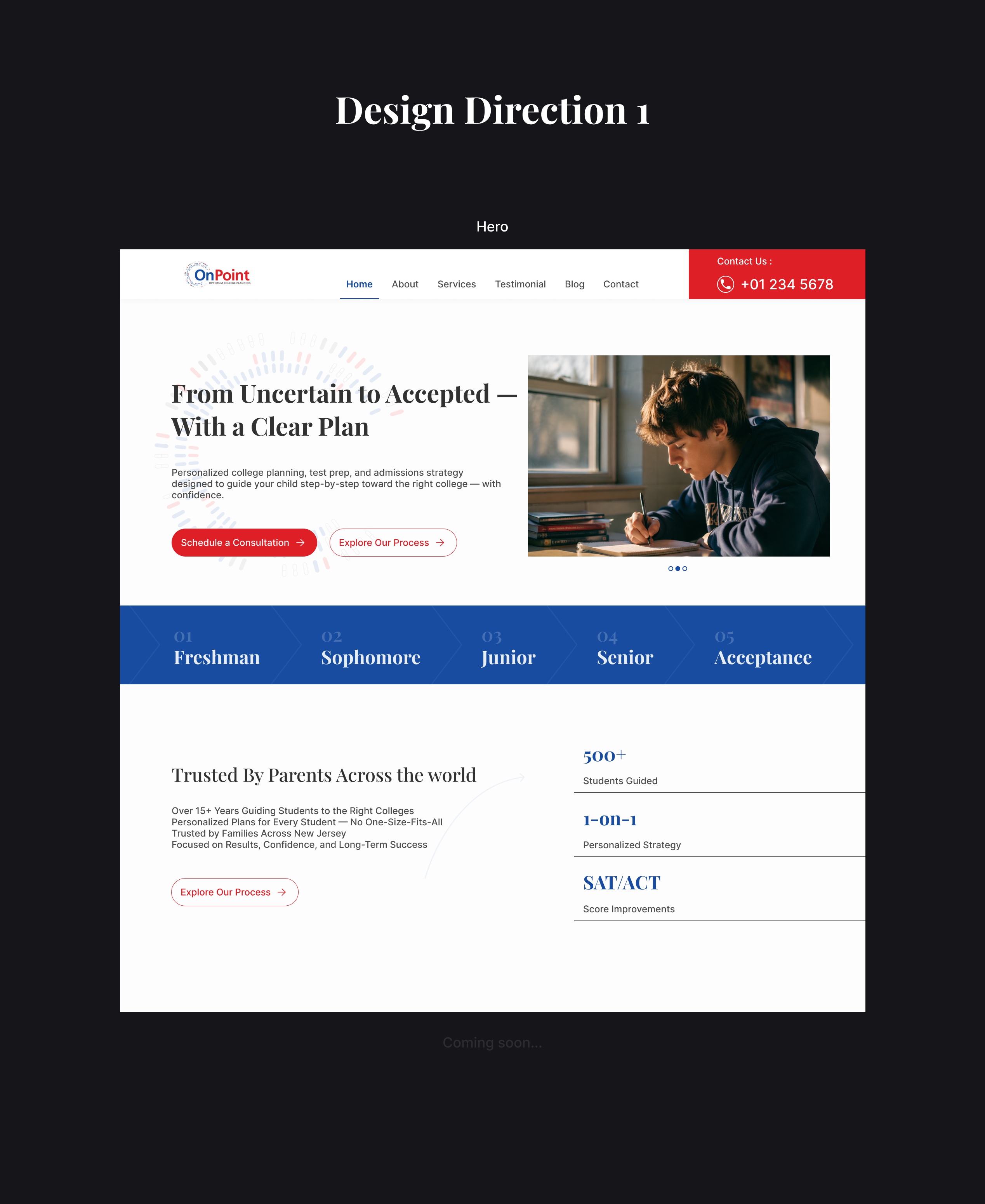 Web Design by Evodevix for Onpoint Prep | Design #37135340