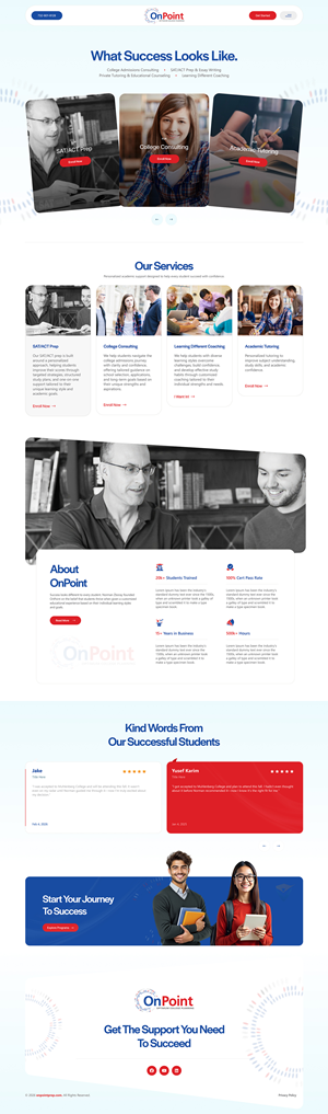Web Design by Touseen for Onpoint Prep | Design: #37142915
