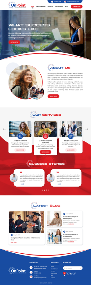 Web Design by Dreams Designs for Onpoint Prep | Design: #37114782