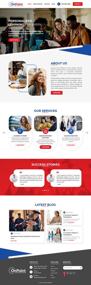 Web Design by Dreams Designs for Onpoint Prep | Design: #37115574