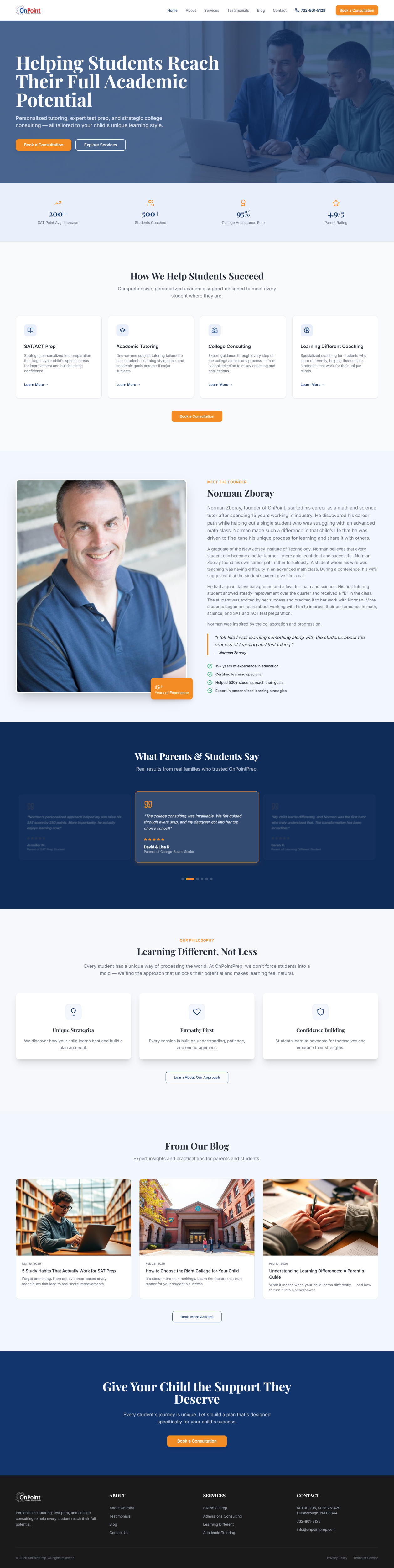 Web Design by mmi404 for Onpoint Prep | Design #37142403