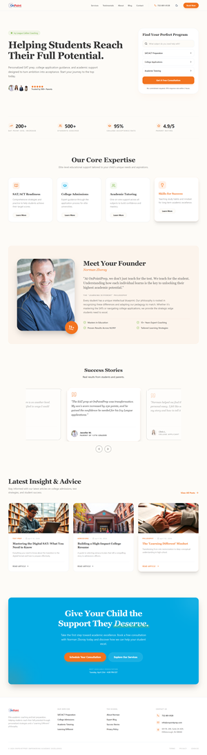 Web Design by mmi404 for Onpoint Prep | Design: #37157803