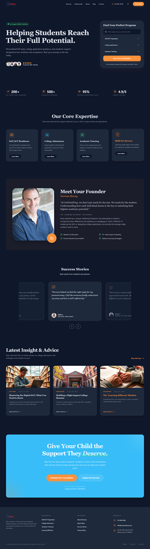 Web Design by mmi404 for Onpoint Prep | Design: #37157804