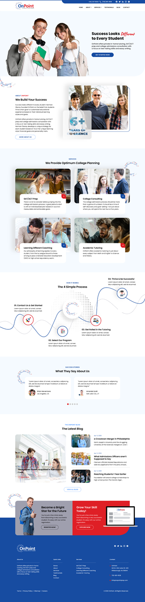 Web Design by -Marc- for Onpoint Prep | Design: #37135112