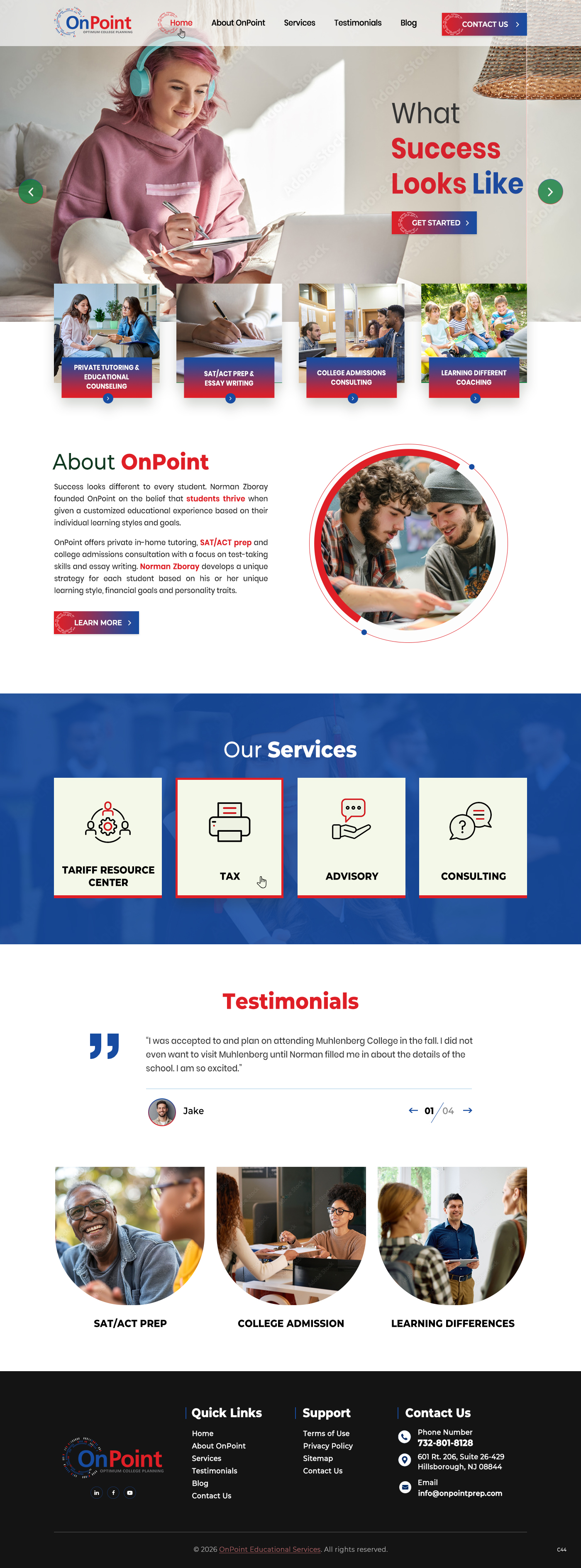 Web Design by pb for Onpoint Prep | Design #37116829