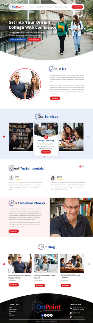 Web Design by pb for Onpoint Prep | Design: #37116830