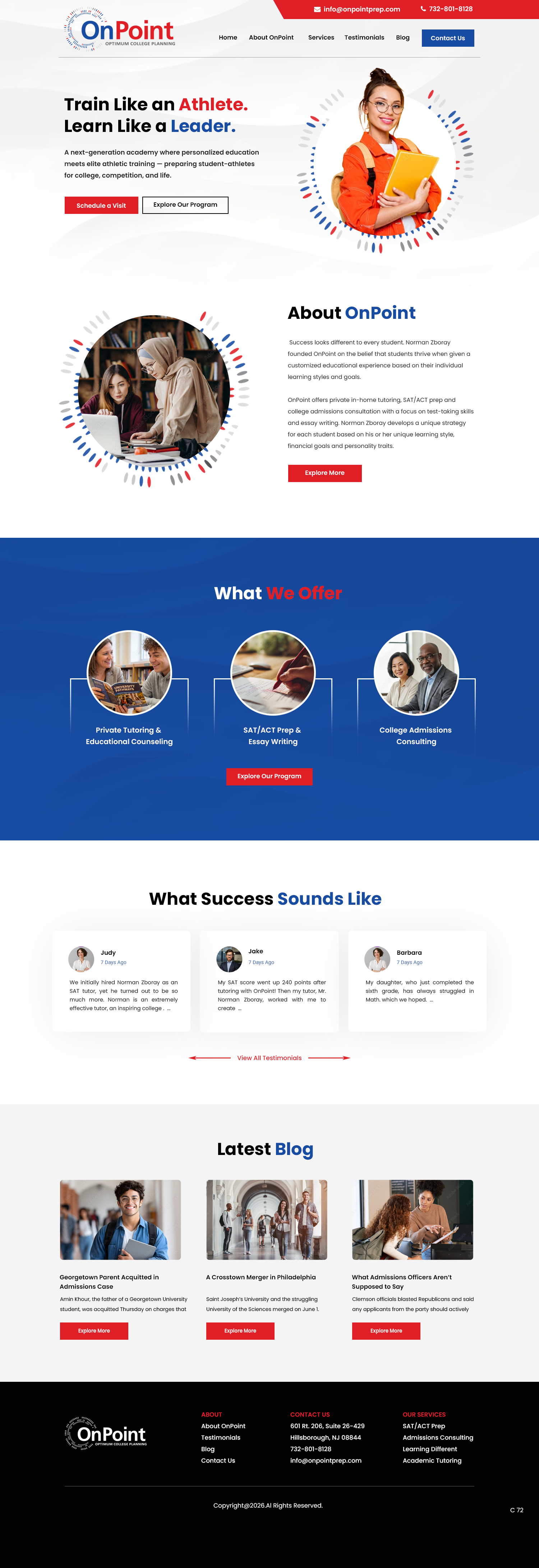 Web Design by pb for Onpoint Prep | Design #37116831