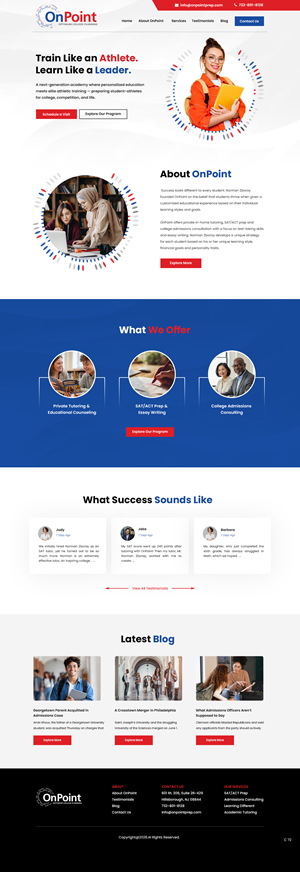 Web Design by pb for Onpoint Prep | Design: #37116831