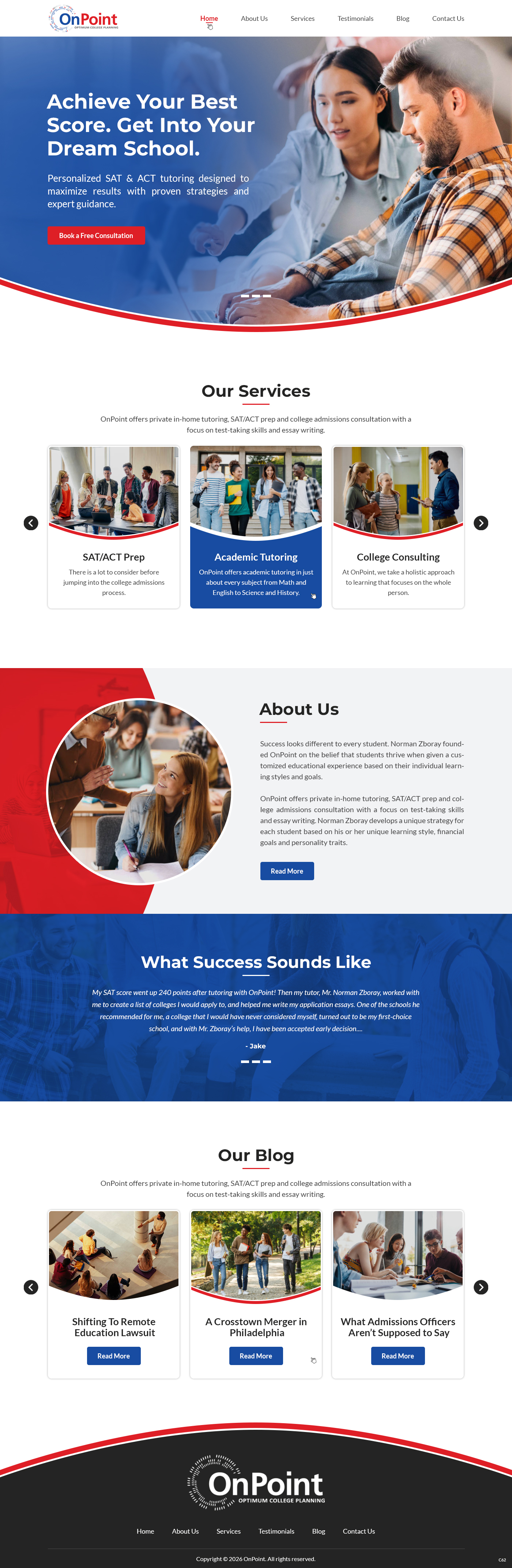 Web Design by pb for Onpoint Prep | Design #37116833