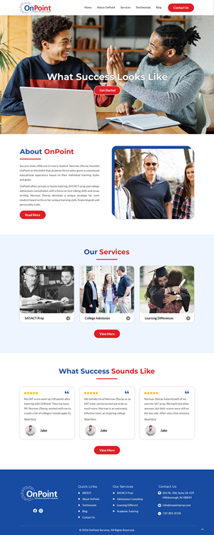Web Design by pb for Onpoint Prep | Design: #37116834