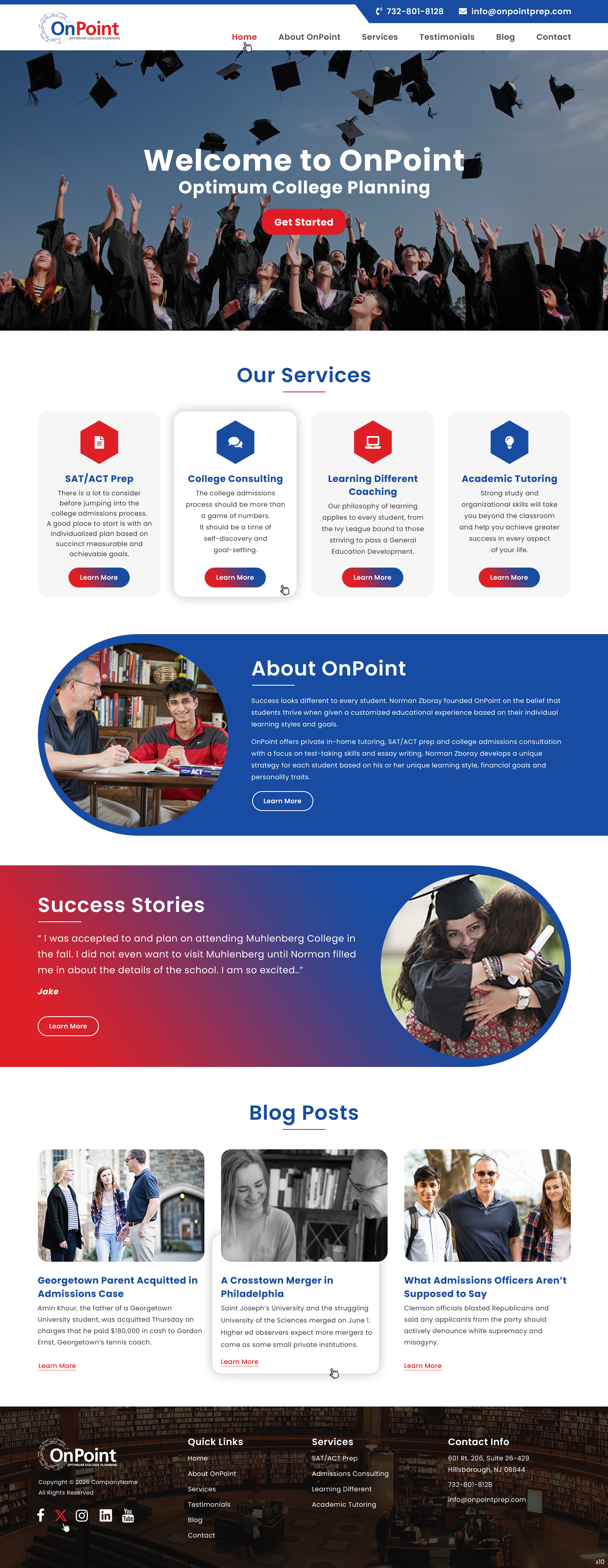 Web Design by pb for Onpoint Prep | Design #37116835