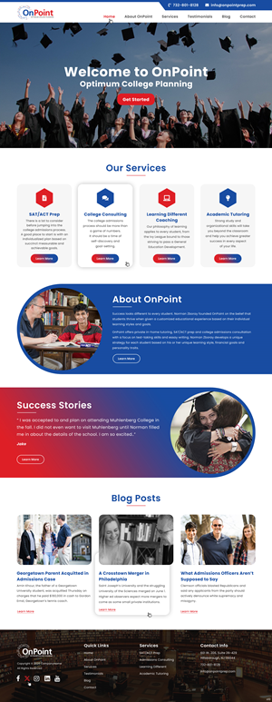 Web Design by pb for Onpoint Prep | Design: #37116835