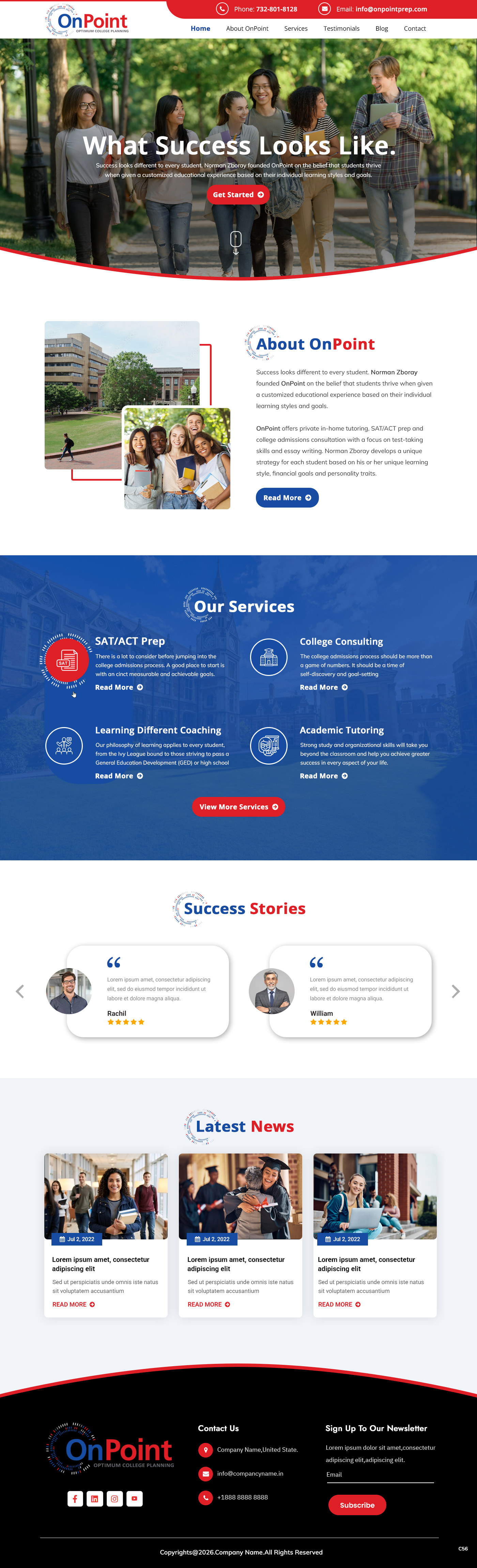 Web Design by pb for Onpoint Prep | Design #37116836