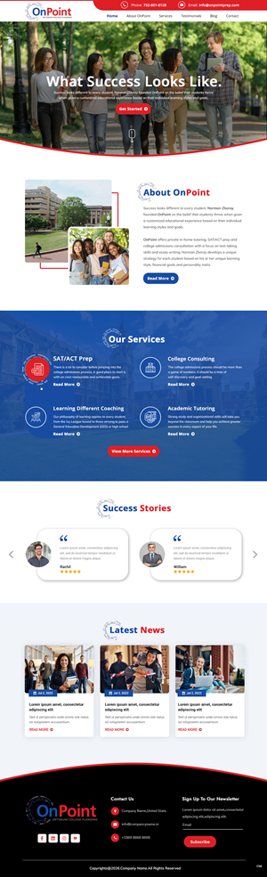 Web Design by pb for Onpoint Prep | Design: #37116836