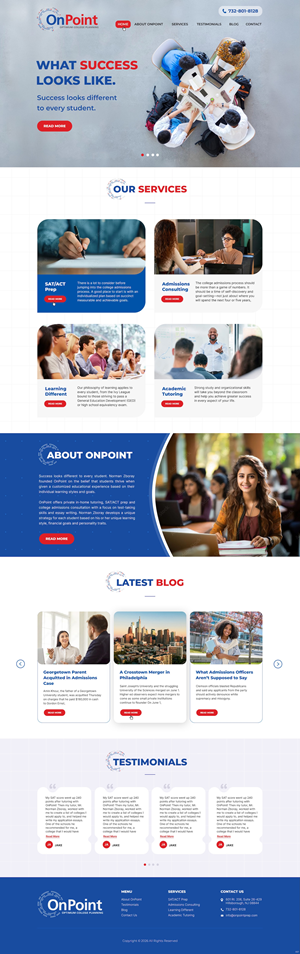 Web Design by pb for Onpoint Prep | Design: #37116837