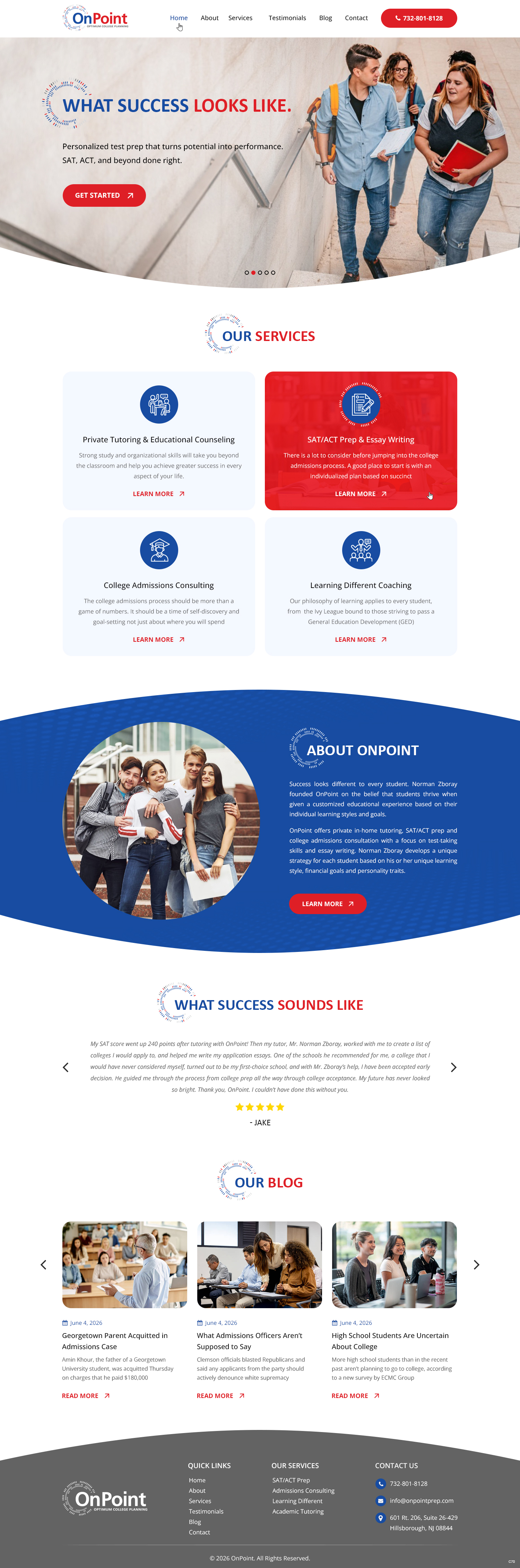 Web Design by pb for Onpoint Prep | Design #37116840