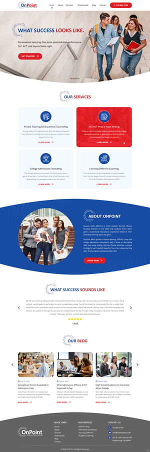 Web Design by pb for Onpoint Prep | Design: #37116840