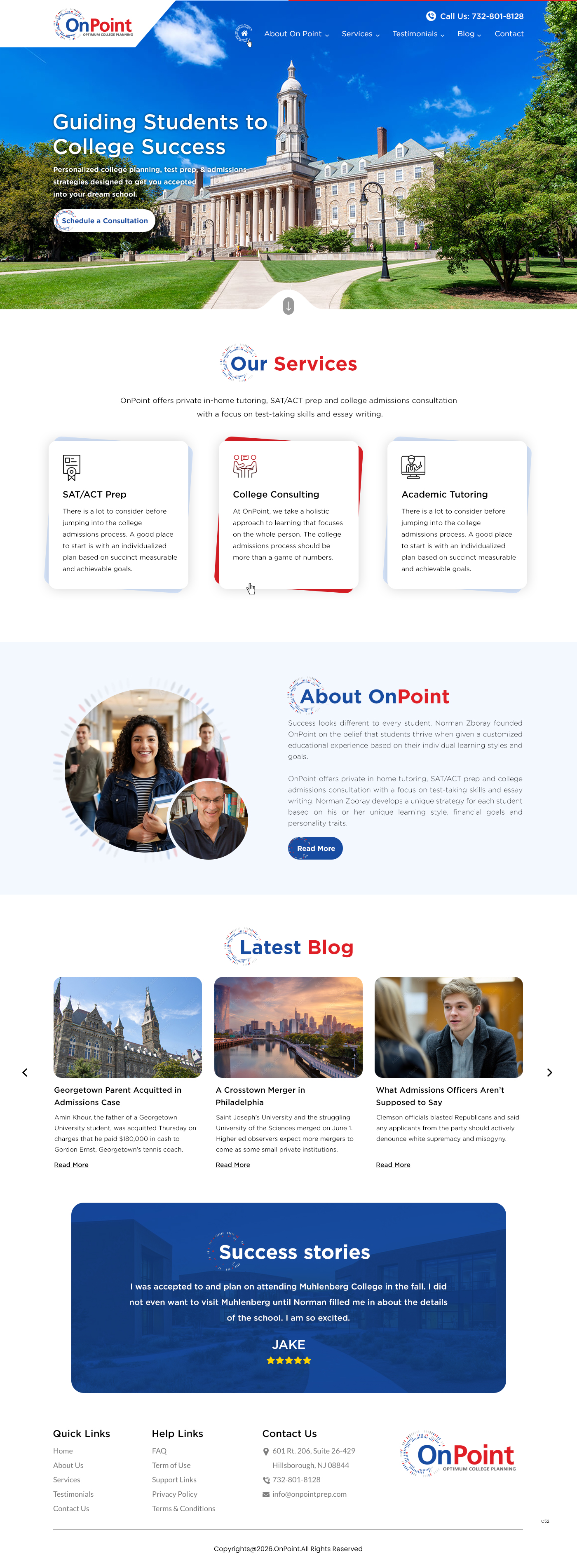 Web Design by pb for Onpoint Prep | Design #37116841