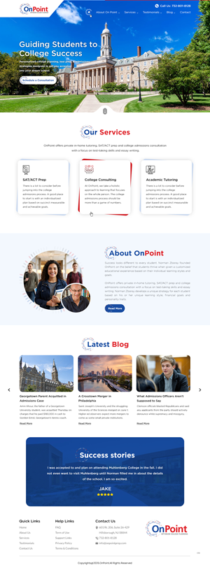 Web Design by pb for Onpoint Prep | Design: #37116841