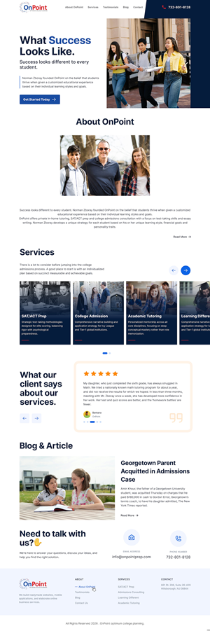 Web Design by pb for Onpoint Prep | Design: #37121006