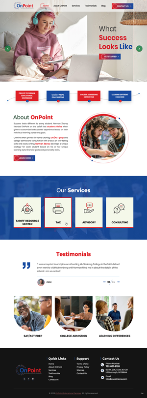 Web Design by pb for Onpoint Prep | Design: #37121007