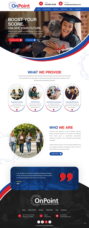 Web Design by pb for Onpoint Prep | Design: #37121008