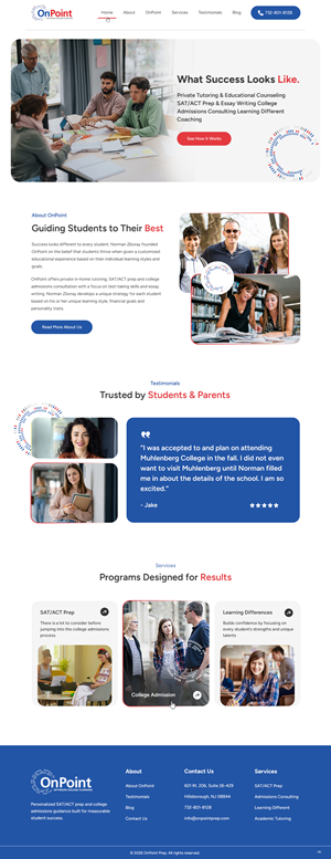 Web Design by pb for Onpoint Prep | Design: #37121009