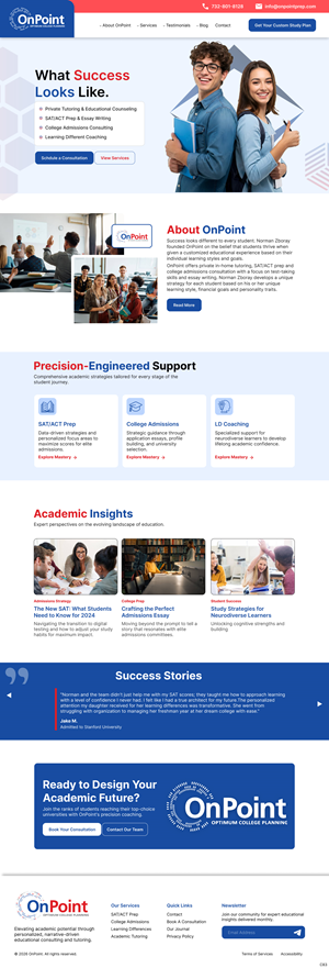 Web Design by pb for Onpoint Prep | Design: #37121010