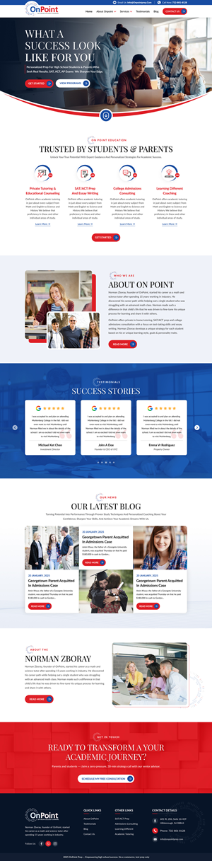 Web Design by Sbss for Onpoint Prep | Design: #37120414