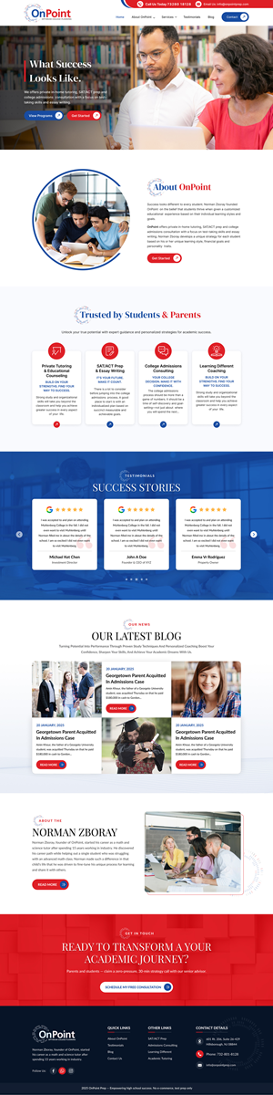 Web Design by Sbss for Onpoint Prep | Design: #37126847
