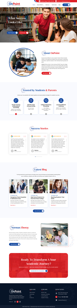 Web Design by Sbss for Onpoint Prep | Design: #37130493