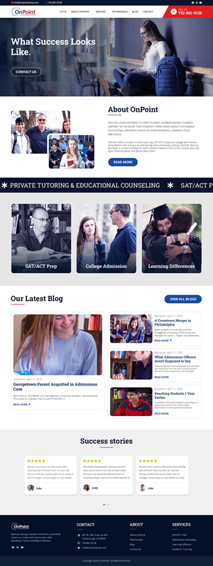 Web Design by NetSpidy for Onpoint Prep | Design: #37146194