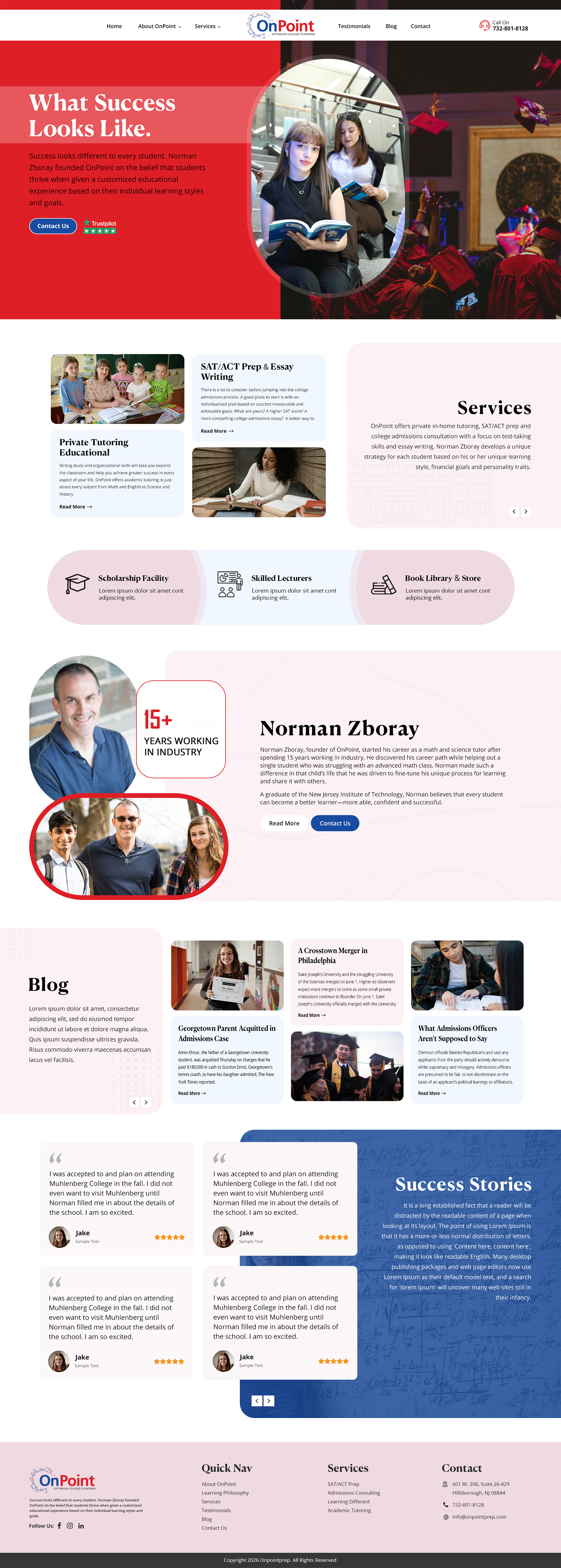 Web Design by NetSpidy for Onpoint Prep | Design #37146201