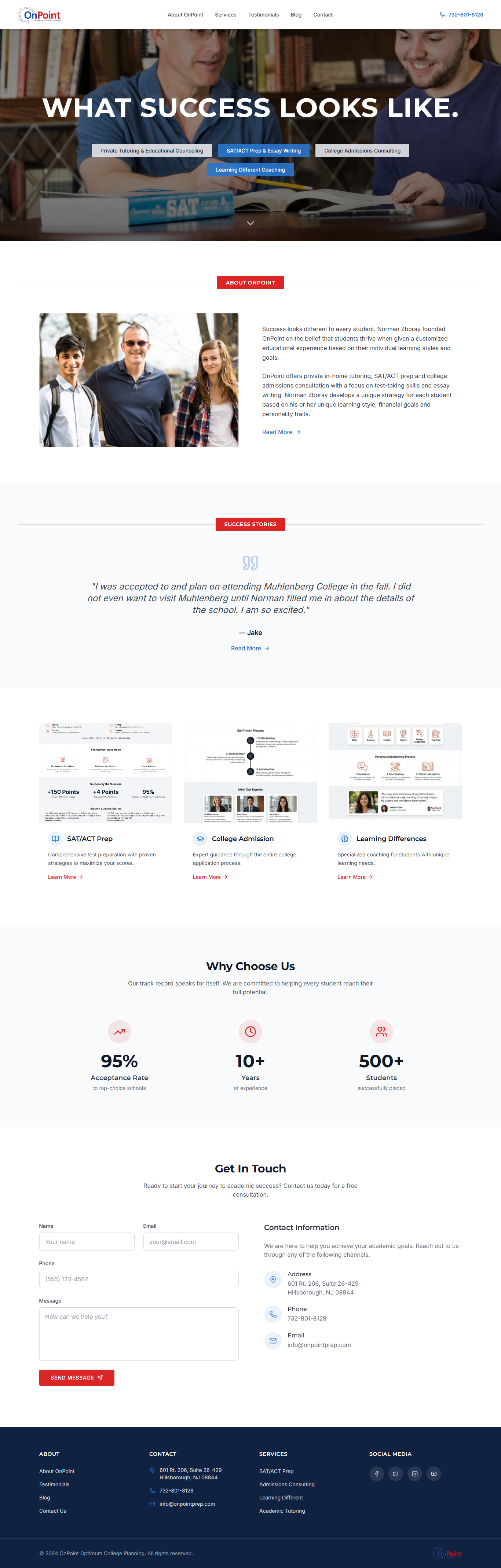 Web Design by TM Kreatif for Onpoint Prep | Design #37122155