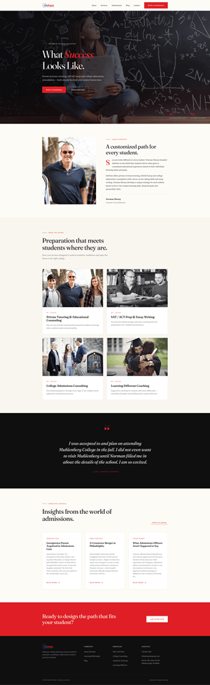 Web Design by victipedia for Onpoint Prep | Design #37117614