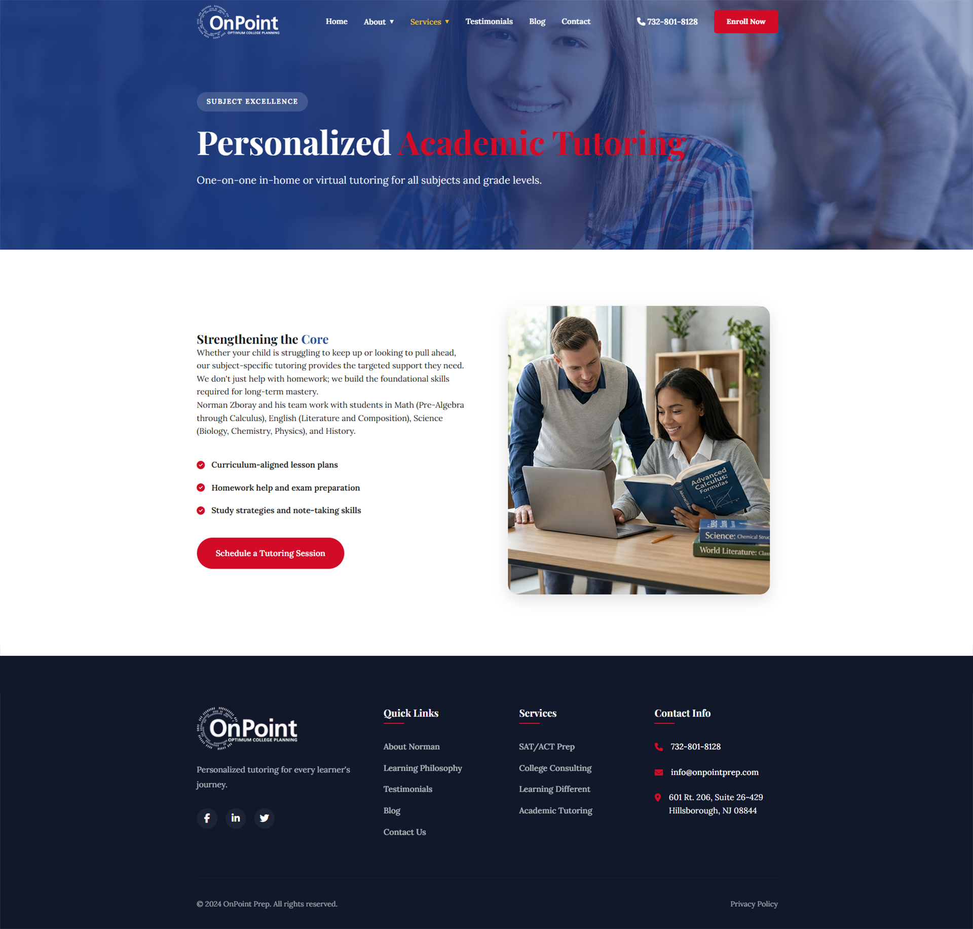 Web Design by Nitin525 for Onpoint Prep | Design #37136706