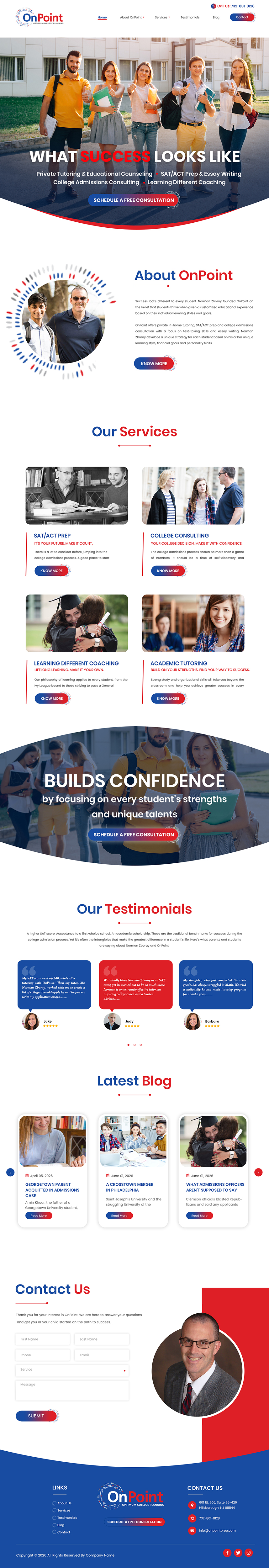Web Design by Creations Box 2015 for Onpoint Prep | Design #37125264