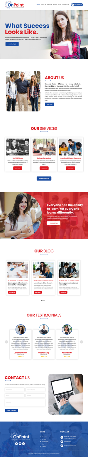 Web Design by Creations Box 2015 for Onpoint Prep | Design: #37125265