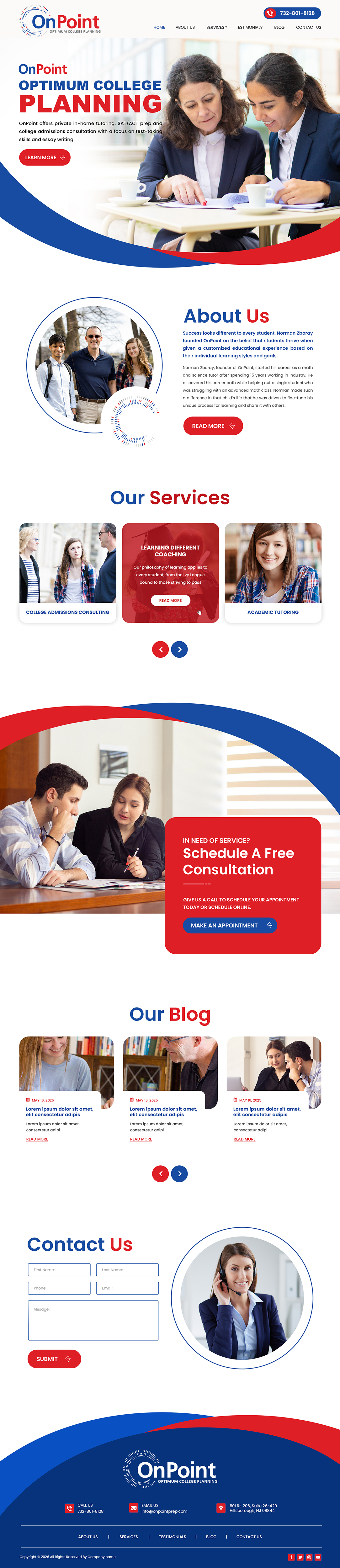 Web Design by Creations Box 2015 for Onpoint Prep | Design #37125266