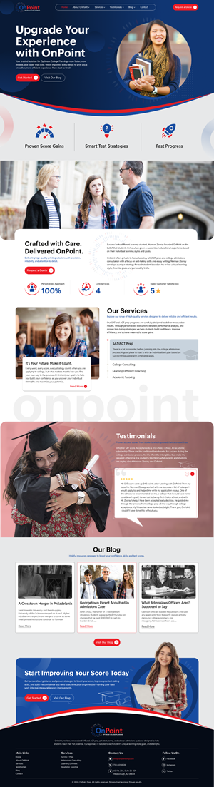 Web Design by creative.bugs for Onpoint Prep | Design: #37115642