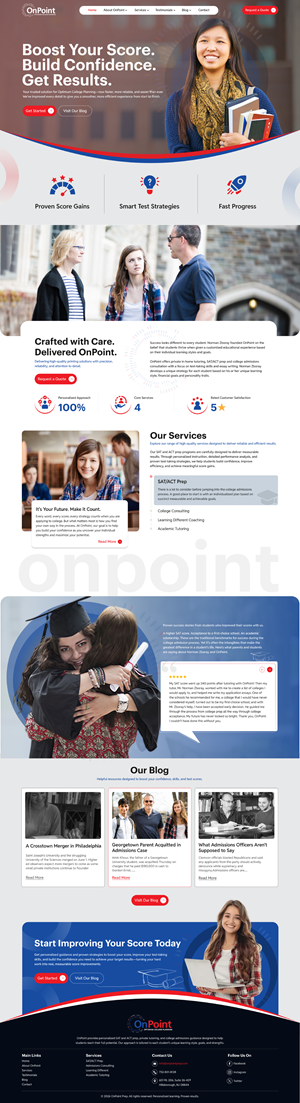 Web Design by creative.bugs for Onpoint Prep | Design: #37115643